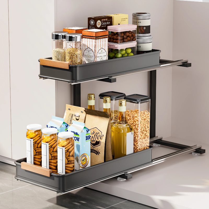 Multifunctional Metal Adjustable Kitchen Storage Rack