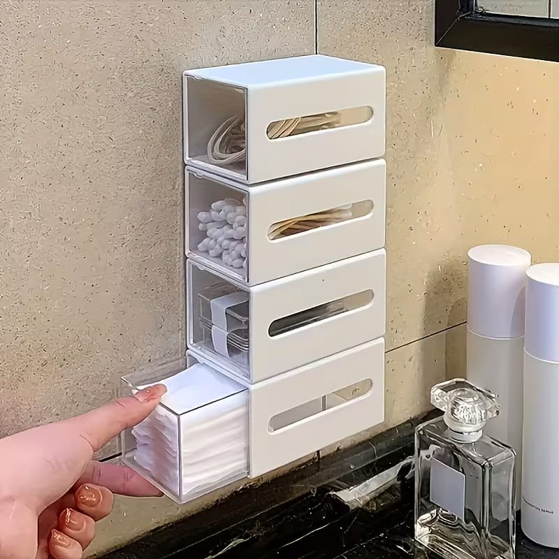 Multipurpose Wall Mounted Punch Free Dual Opening Storage Box (1-Piece)