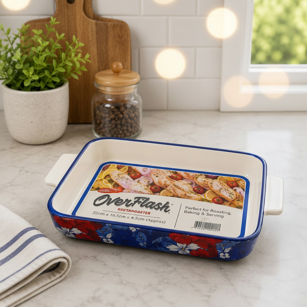 Danny Home Colorful Decorative Baking Dish With Handle (ASC006)
