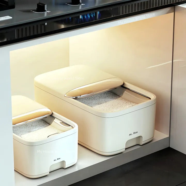 Large Capacity Airtight Rice Storage Container With Scoop