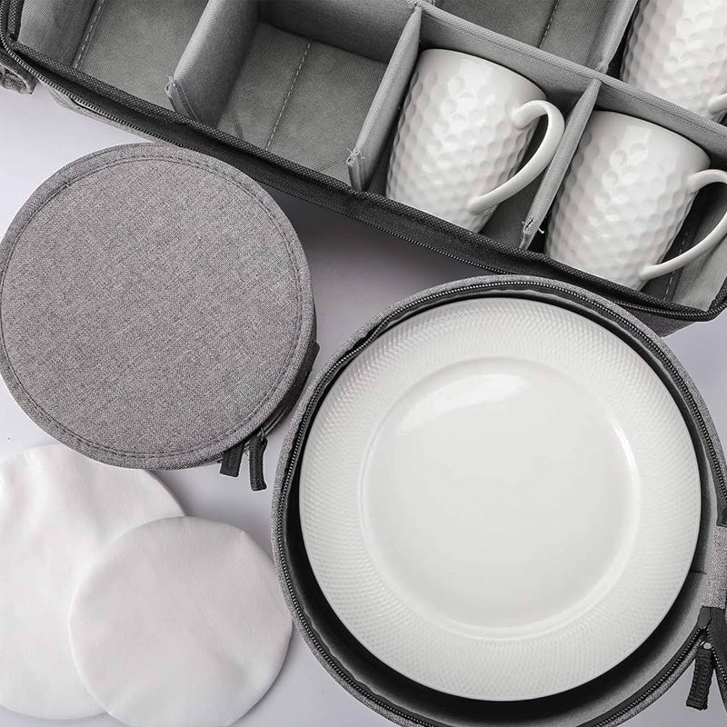 5Pcs Foldable Dinnerware Storage Organizer Set