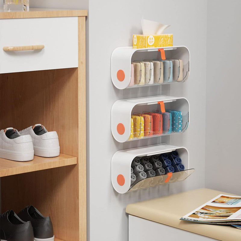 Wall-Mounted Undergarments & Socks Storage Box Organizer