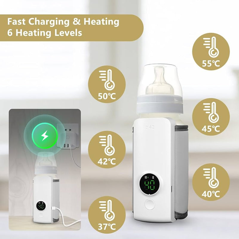 Portable Feeder Warmer, Rechargeable Bottle Warmer For Trave