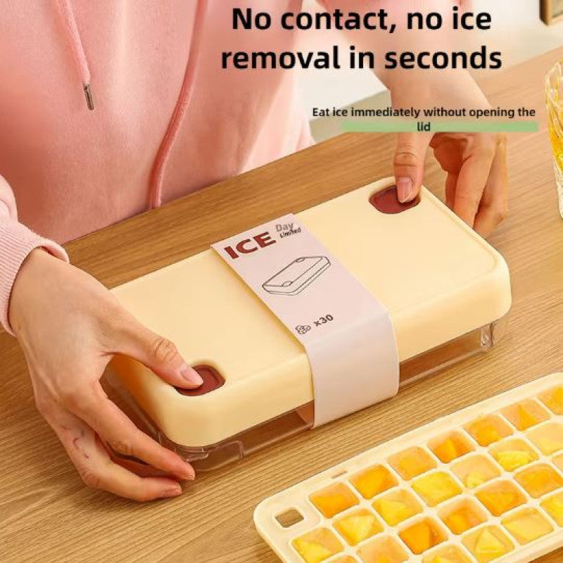30-Grid Push-Release Ice Cube Tray & Storage Box