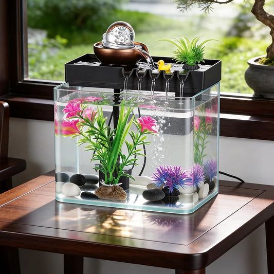 Eectric Tabletop Fish Aquarium Fountain
