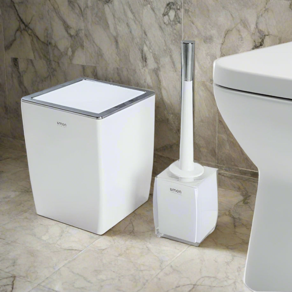 Limon LuxeSwing Dustbin & Brush Set