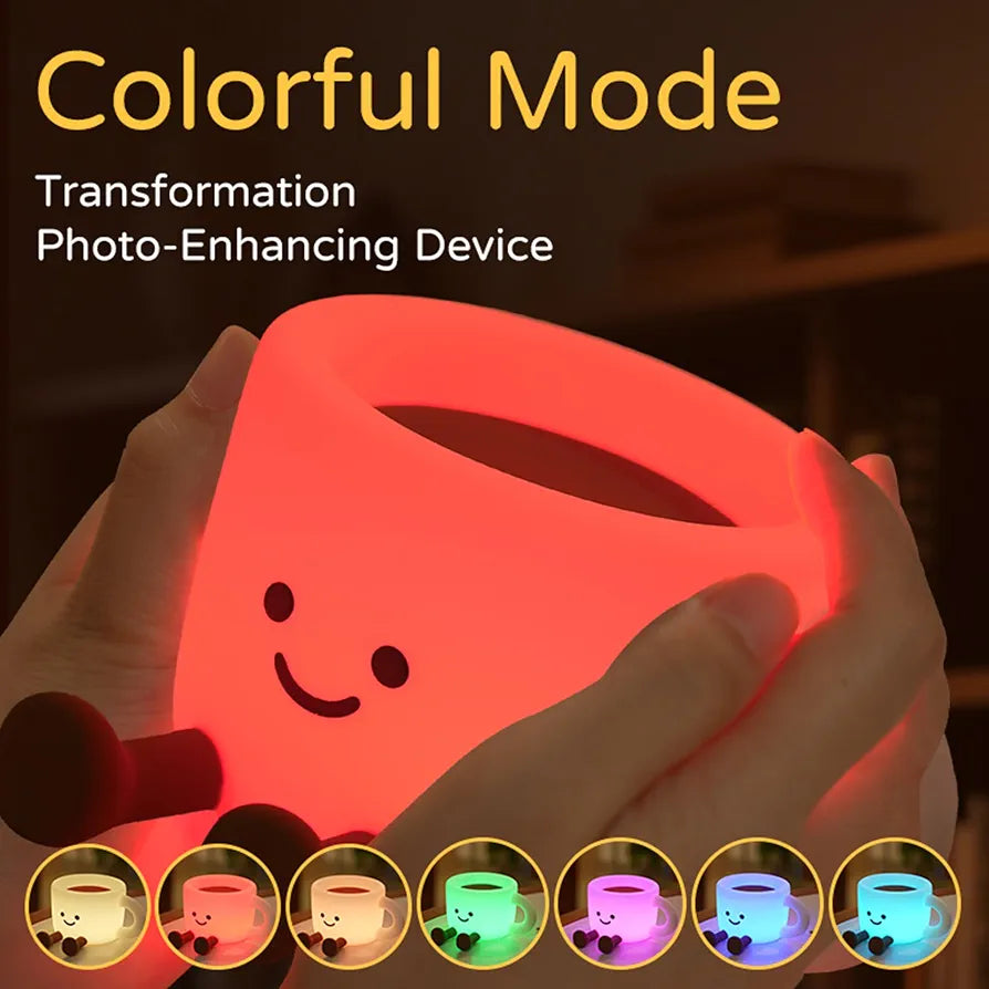 Adjustable Timer Cute Cup Night Lamp