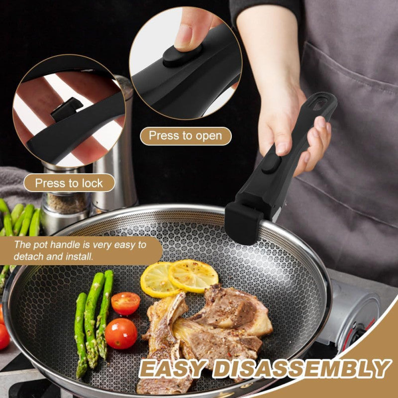 Universal Pot Handle Detachable Replaceable Cookware Handle