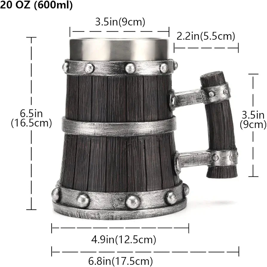 Rustic Barrel Design Coffee Mug