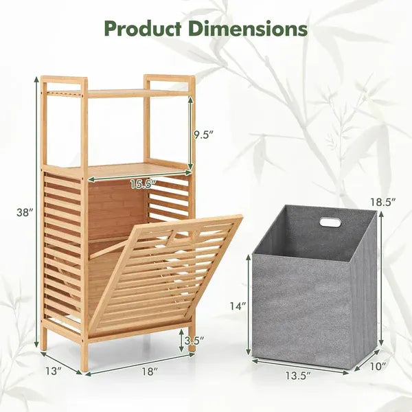 Bamboo Double Multipurpose Clothes Storage Organizer