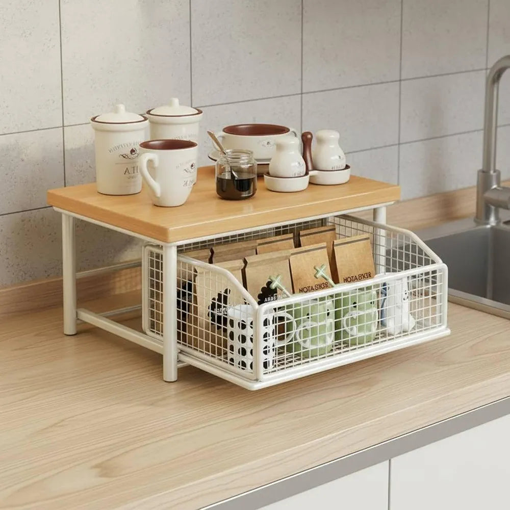 Sliding Countertop Kitchen Storage Organizer