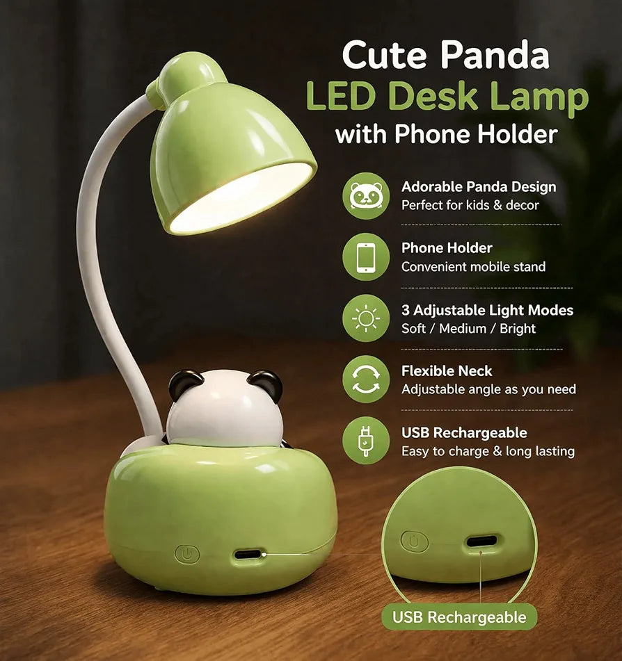 Adorable Sleeping Panda Study Desk Lamp