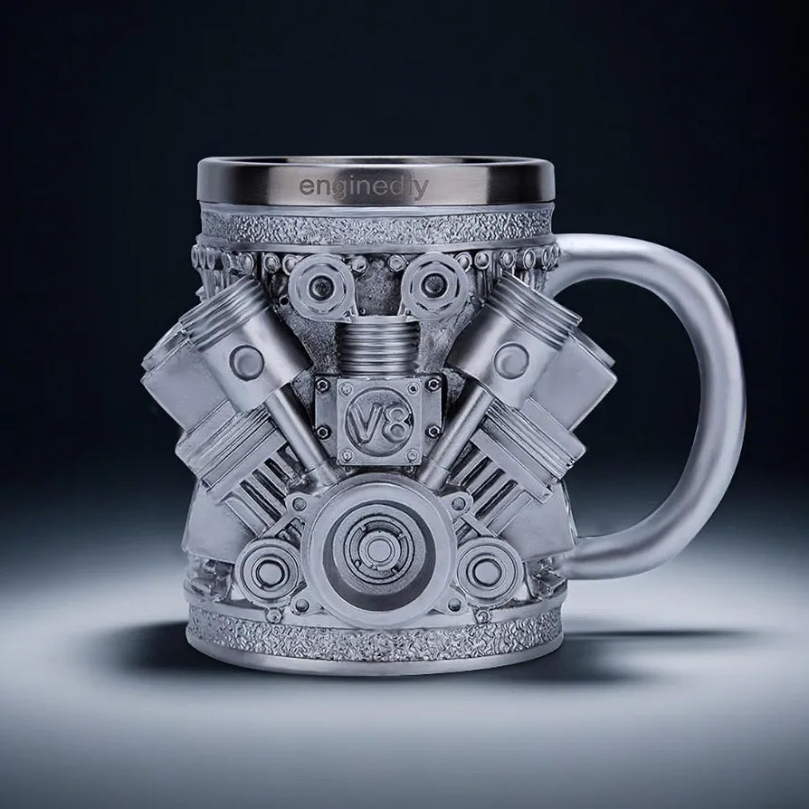 V8 Engine Retro Design Ceramic Mug