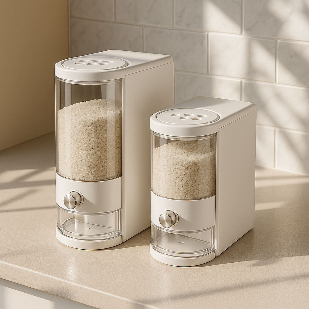 Airtight Automatic Rice Storage Dispenser With Measuring Cup
