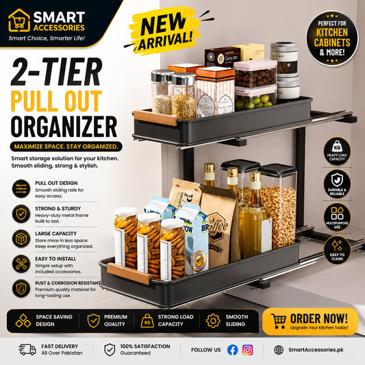 Multifunctional Metal Adjustable Kitchen Storage Rack
