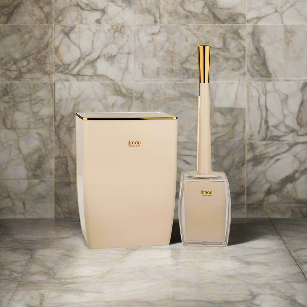 Limon LuxeSwing Dustbin & Brush Set