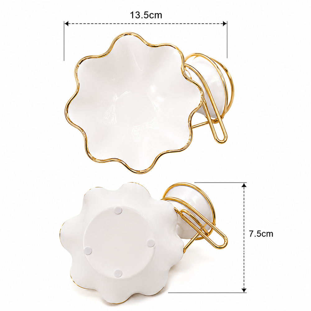 Elegant 2-Tier Serving Bowl Stand