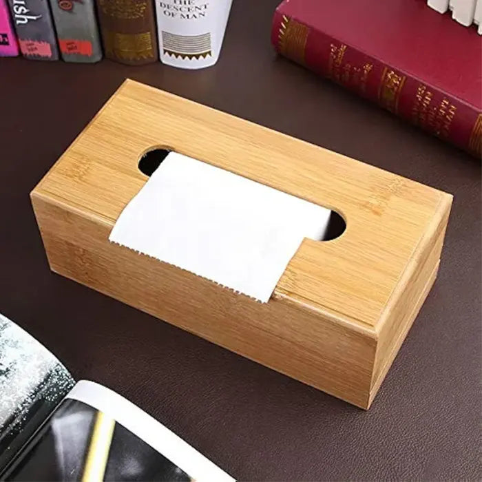 Bamboo Wooden Tissue Box Holder