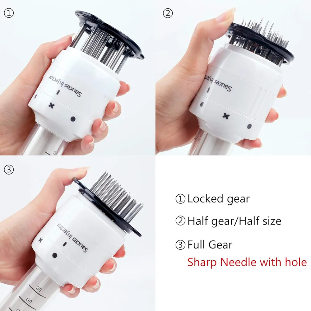 Meat Tenderizer and Marinade Flavor Sauce Injector