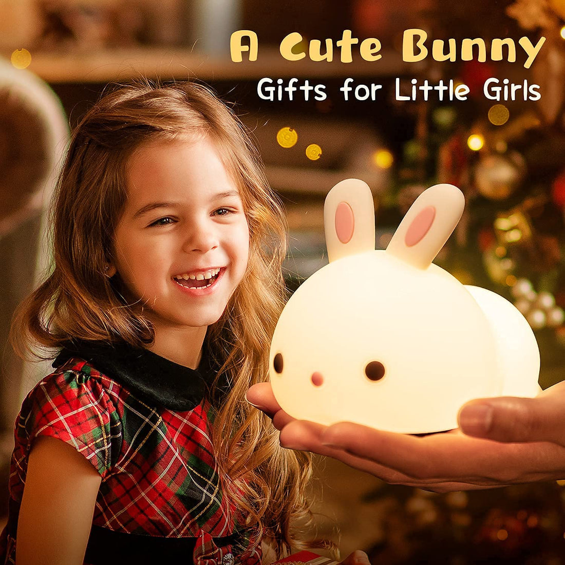 Silicone Rechargeable Color Changing Cute Bunny Night Light for Kids Baby Lamp