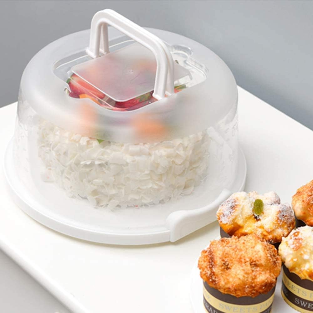 Transparent Frost Handheld Round Airtight Cake Box