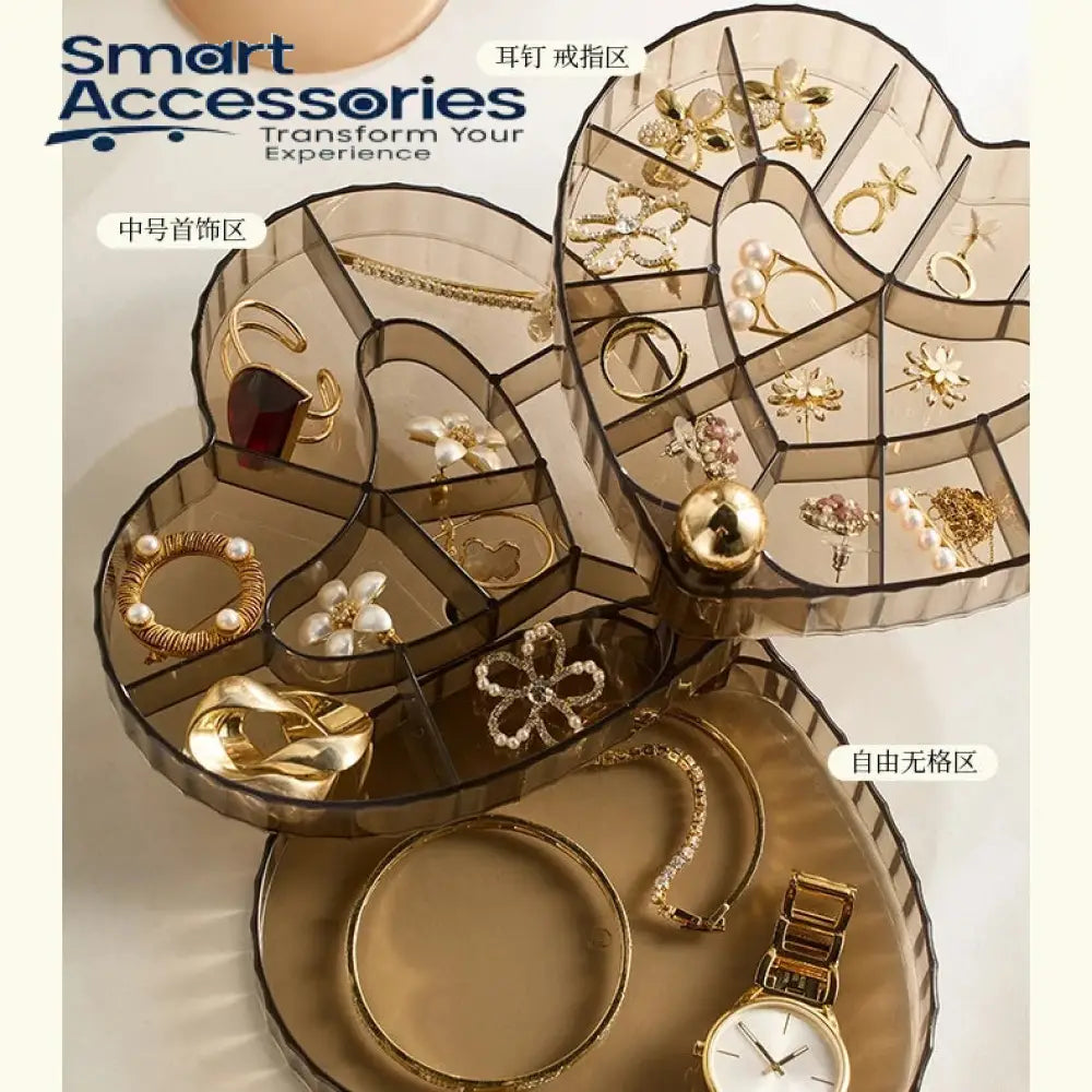 Rotatable Heart Shape Jewelery Organizer
