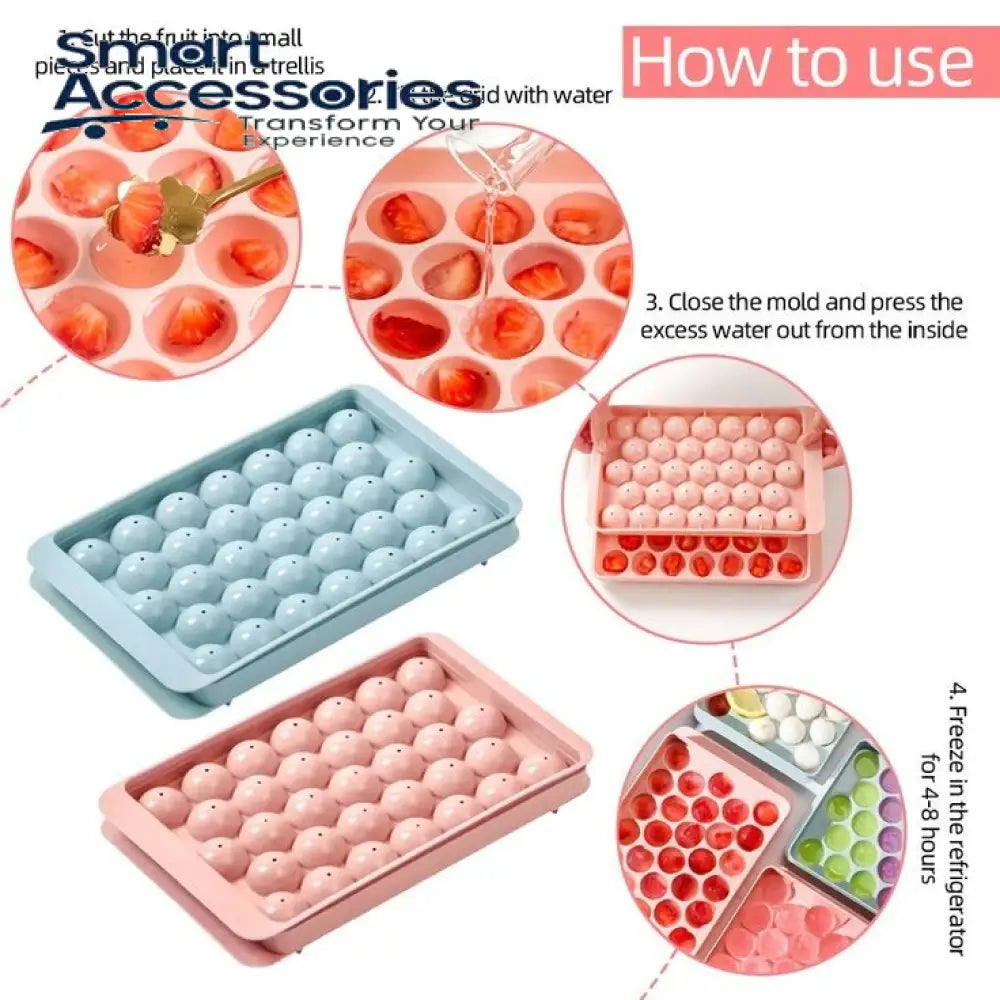 Round Ice Cube Tray With Lid