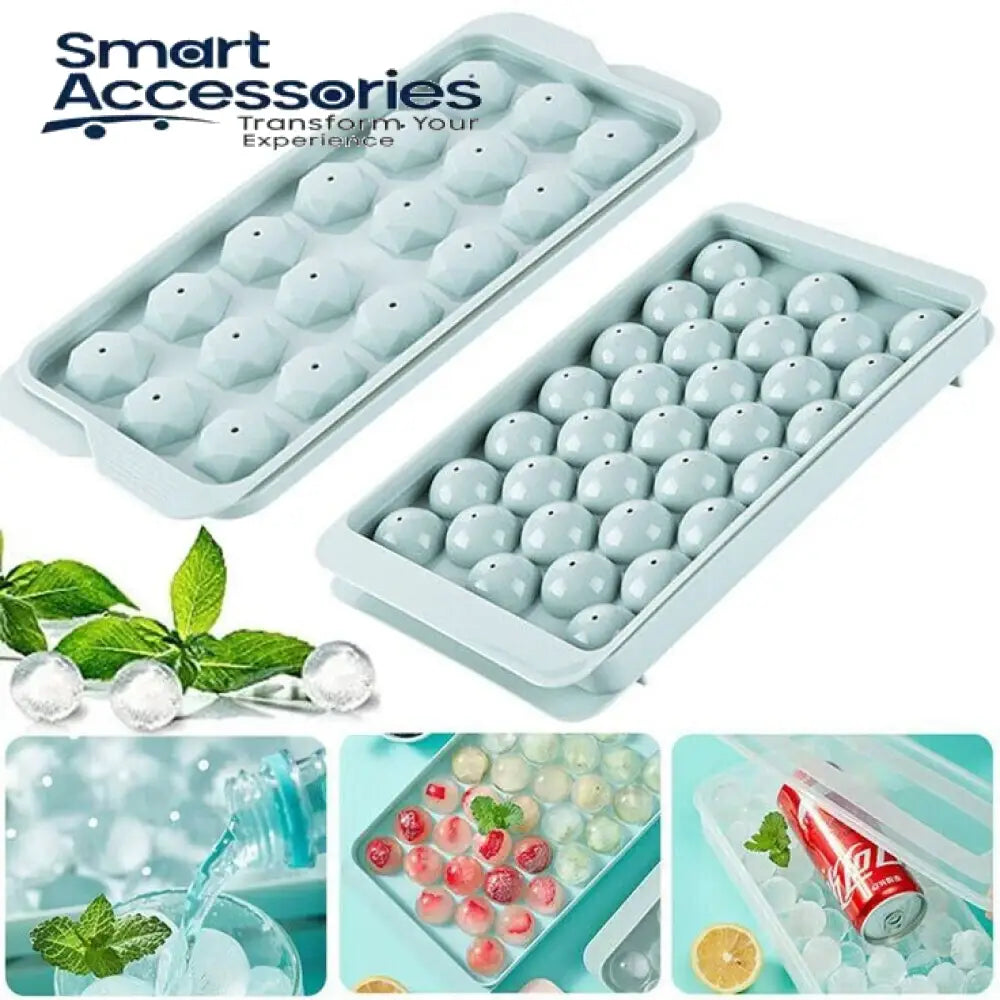 Round Ice Cube Tray With Lid