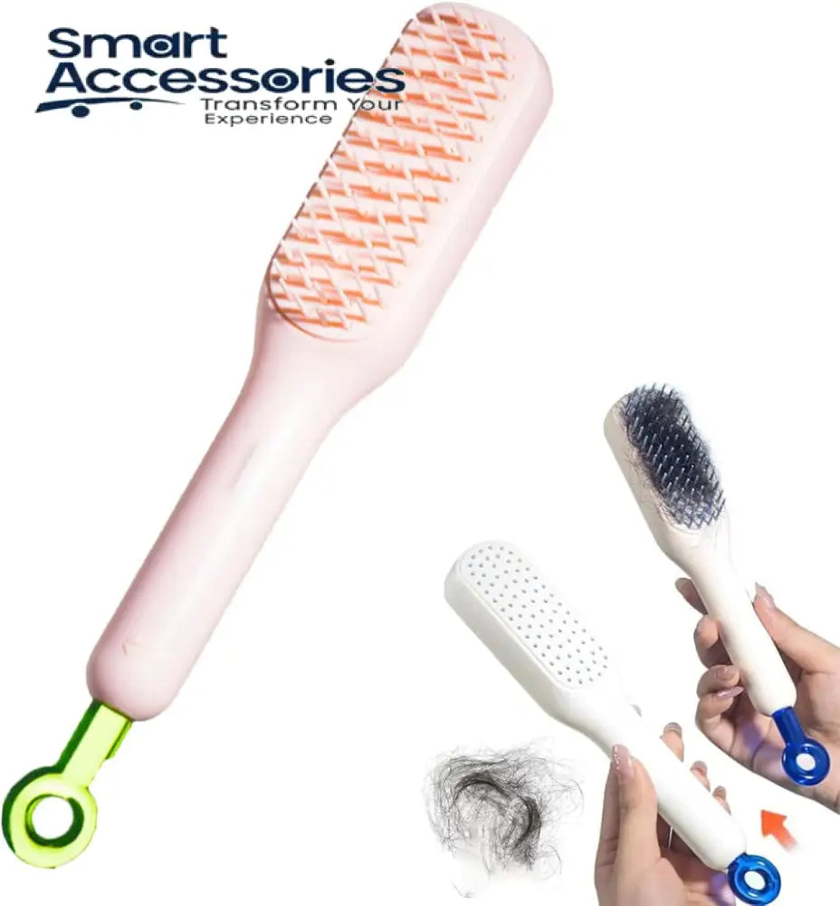 Self Cleaning Hair Brush One-Click Telescopic Comb