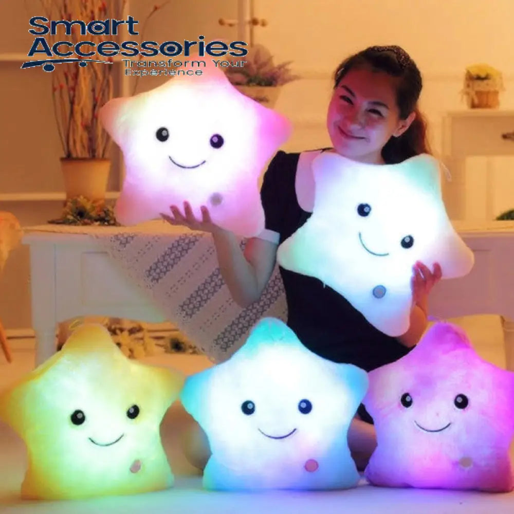 Soft Star Pillow With Glowing Led Light