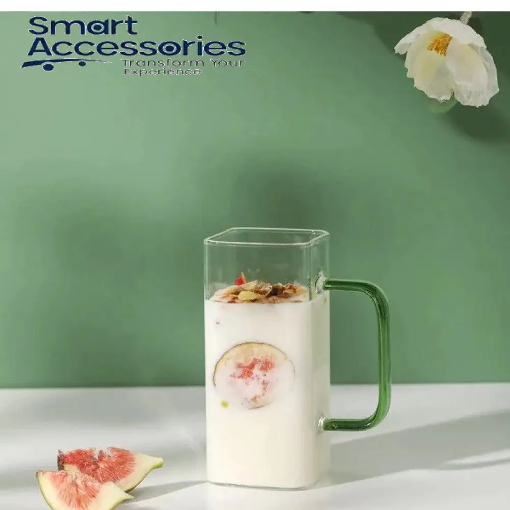 Square Glass Mug Breakfast-Multipurpose