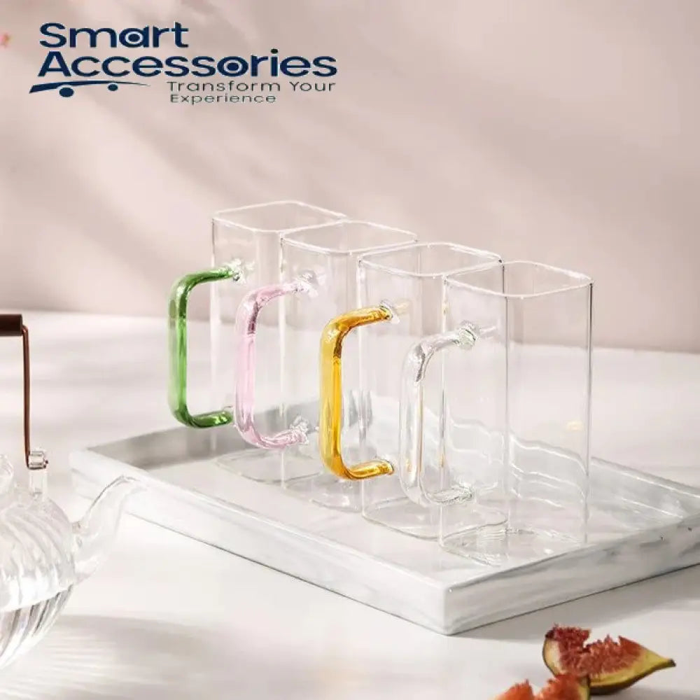 Square Glass Mug Breakfast-Multipurpose