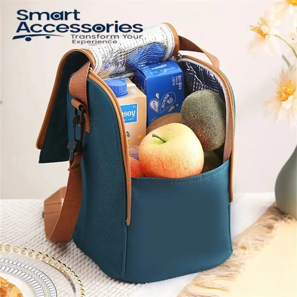 Stainless Steel 2 Layer Lunch Box With Thermal Bag