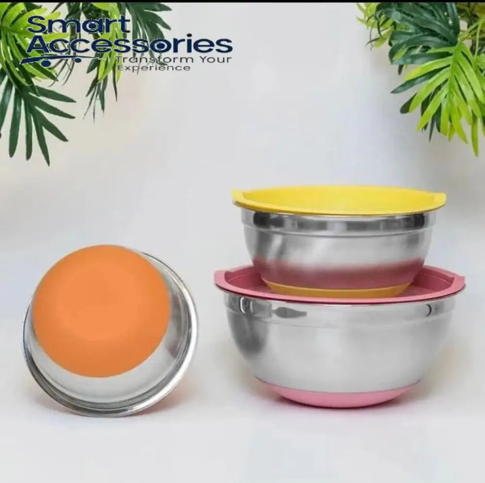 Stainless Steel Colourful 5Pcs Bowl Set