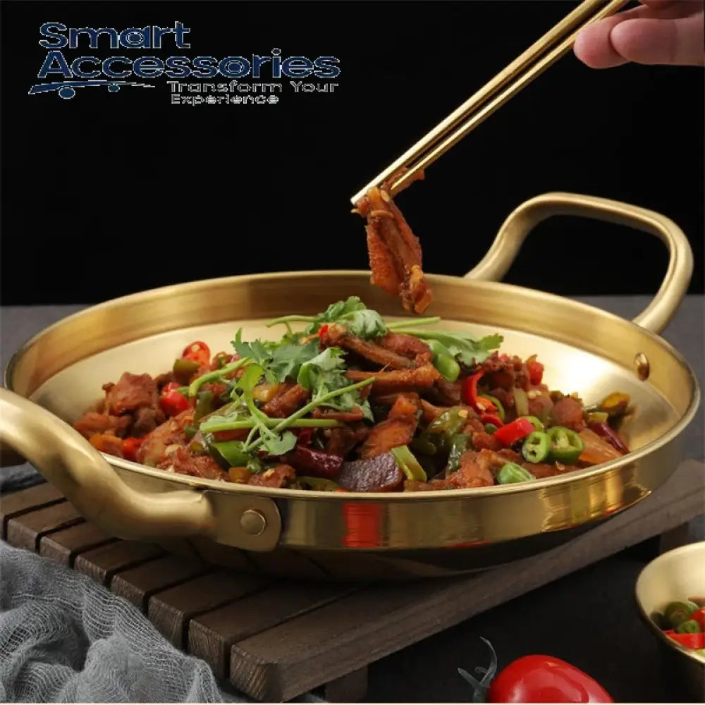 Stainless Steel Golden Wok