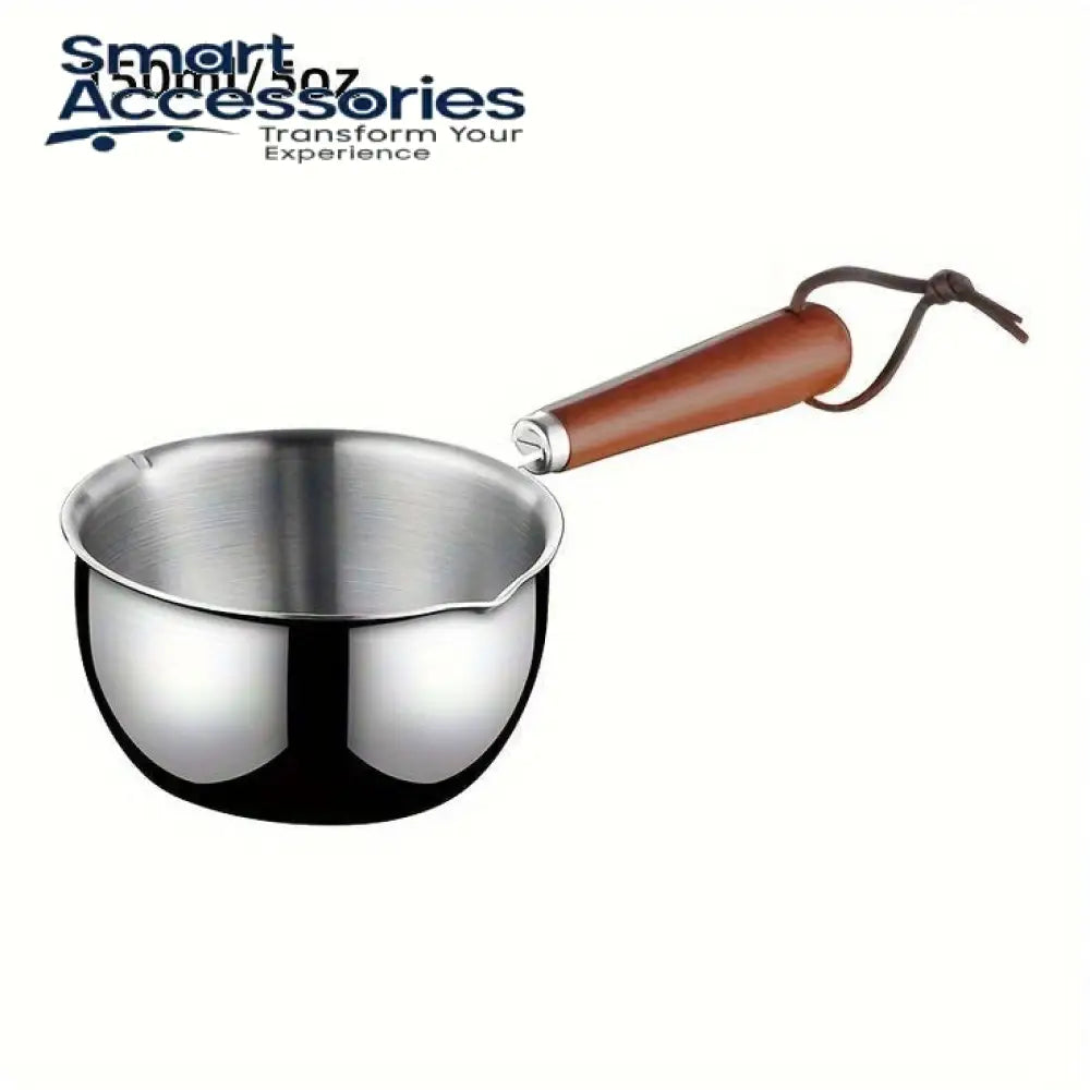 Stainless Steel Hot Oil Pot With Wooden Handle