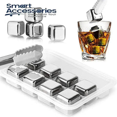 Stainless Steel Ice-Cubes 8 Reusable Stones