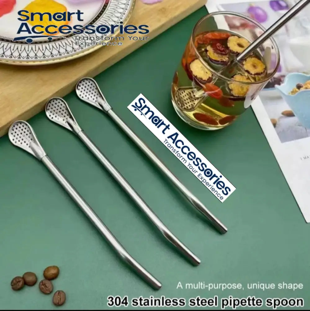 Stainless Steel Straw Spoon