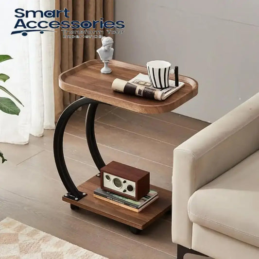 Stylish C-Shaped Side Table