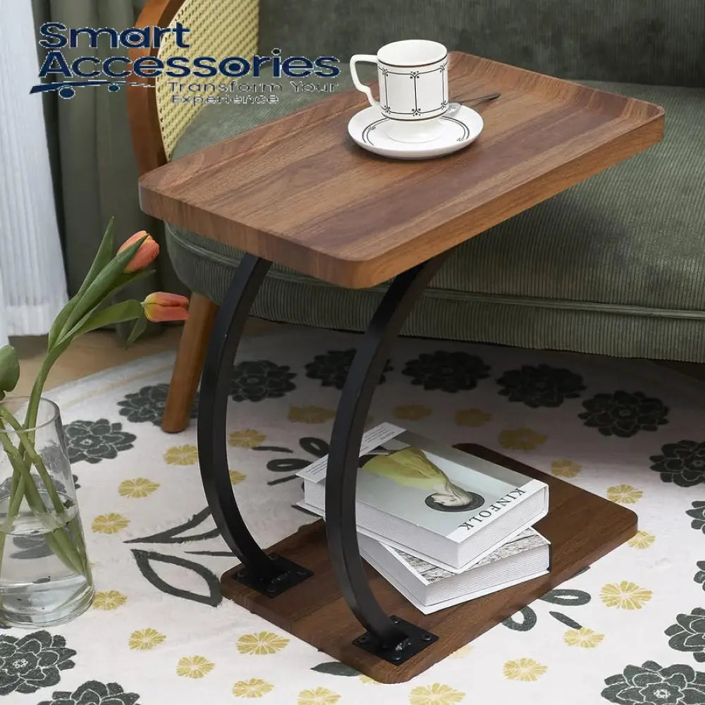 Stylish C-Shaped Side Table