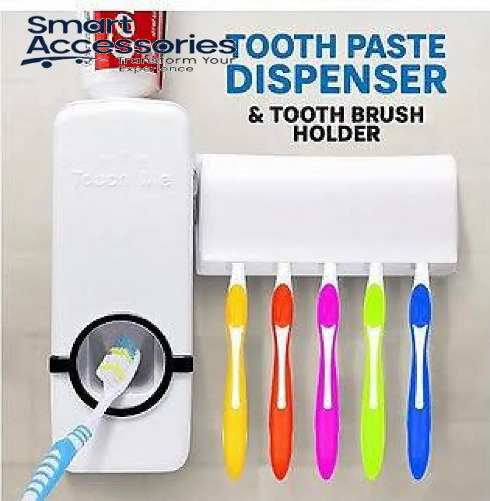 Tooth Paste Dispenser & Brush Holder