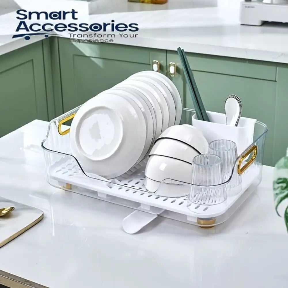 Dish Rack Samrt Transparent Acrylic Dish Drainer Rack – Smart Accessories PK
