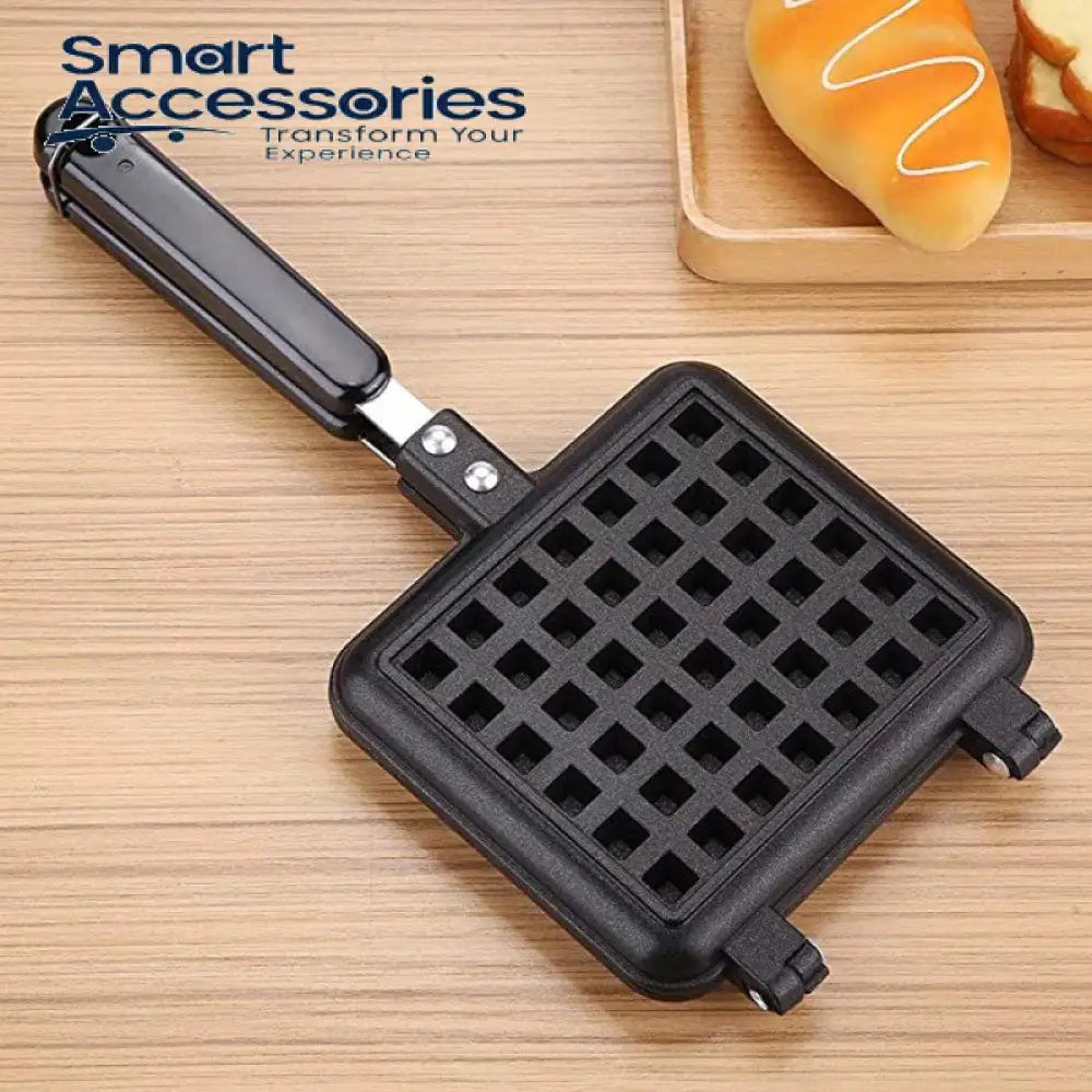 Waffle Mold Diy Baking Iron Cast Snack Maker Stove Top Non-Stick