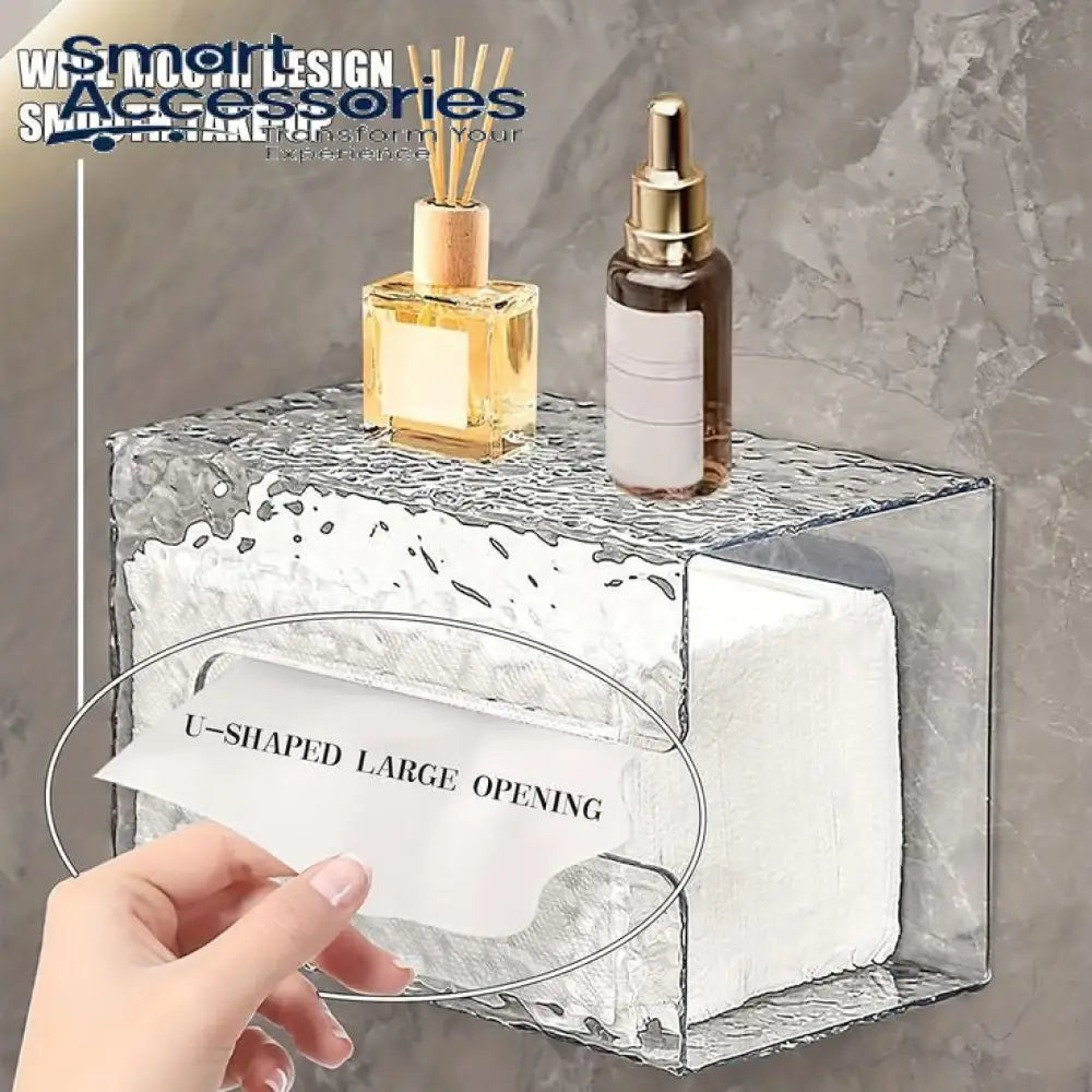 Wall Mounted Water Ripple Design Tissue Box