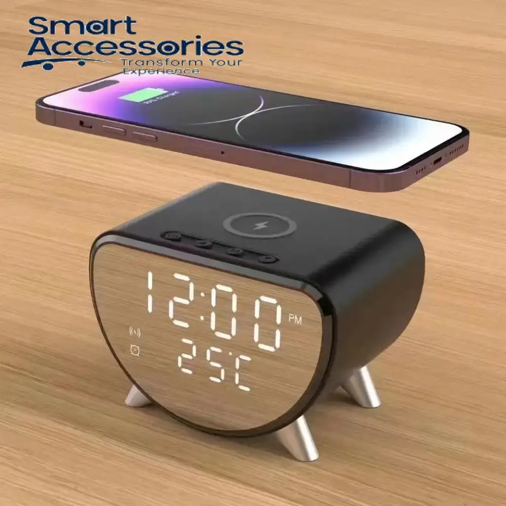 Wireless Charger Clock Led Digital Alarm