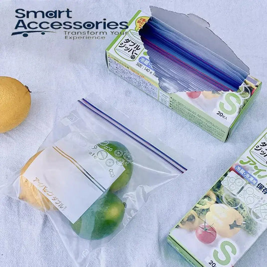 Zip Lock Reusable Food Storage Bags (50 Bags)