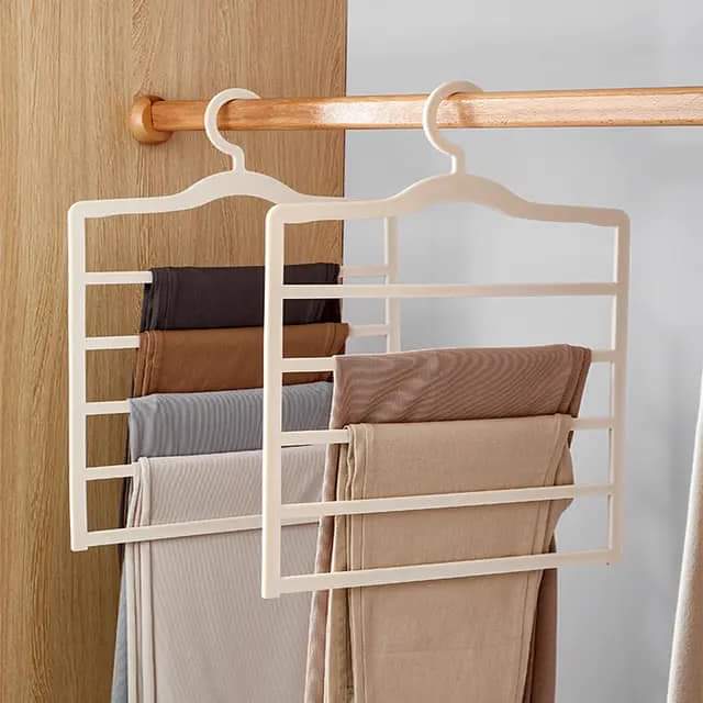 5 Layer Pent Towel & Scarf Organizer Hanger (unbreakable)